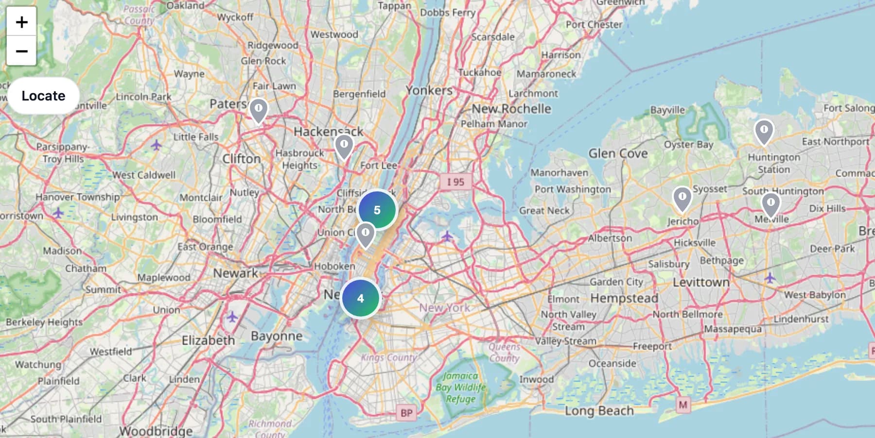 Map preview placeholder for the CryptoPayMap map view